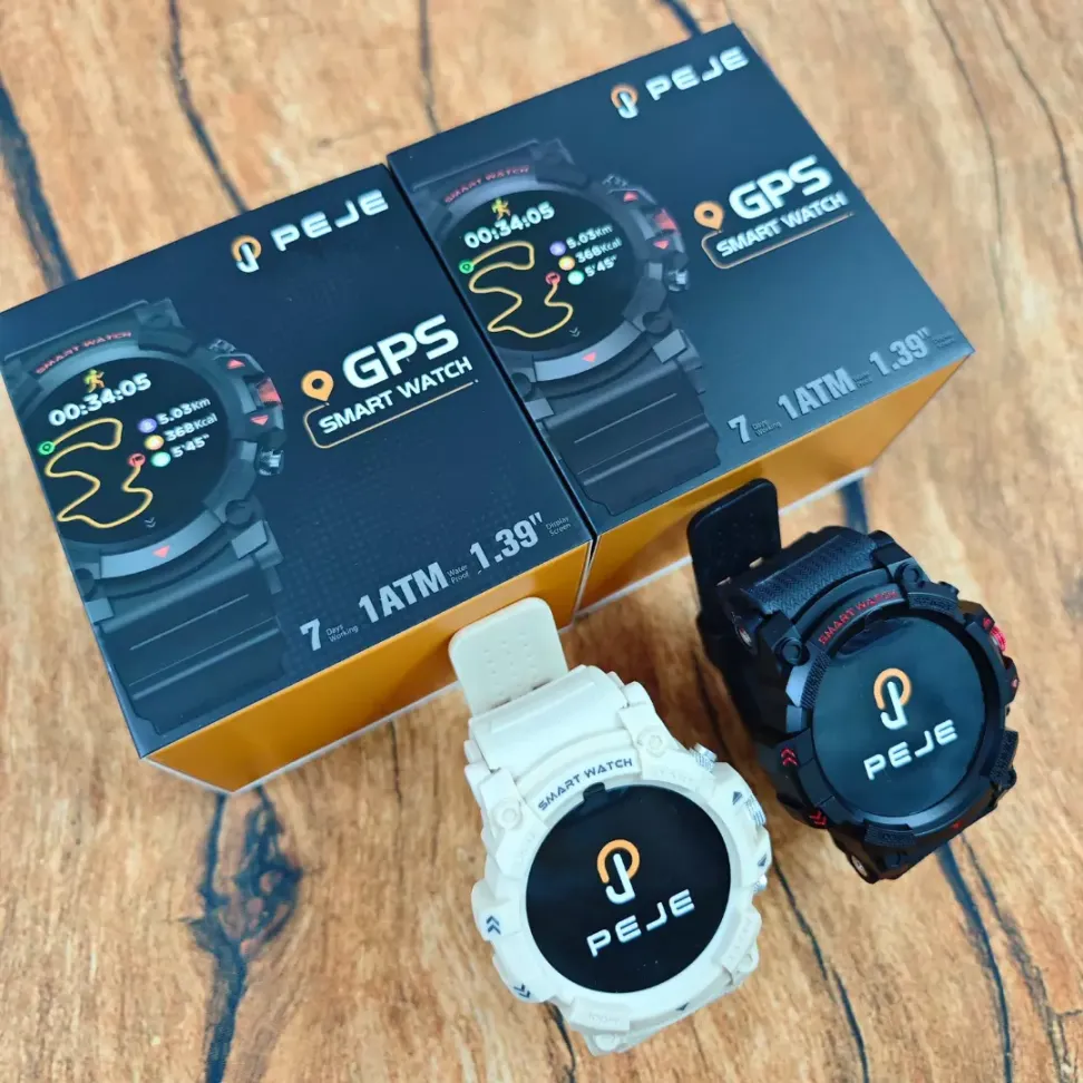 Smartwatch Peje G01C Amoled GPS A Prova D'água - Preto e Bege - #15