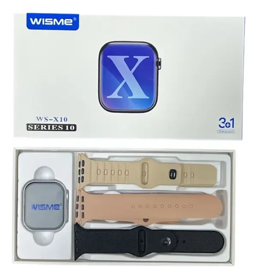 Smartwatch Ws-x10 Série 10 + Kit 3 Pulseiras | Bluetooth