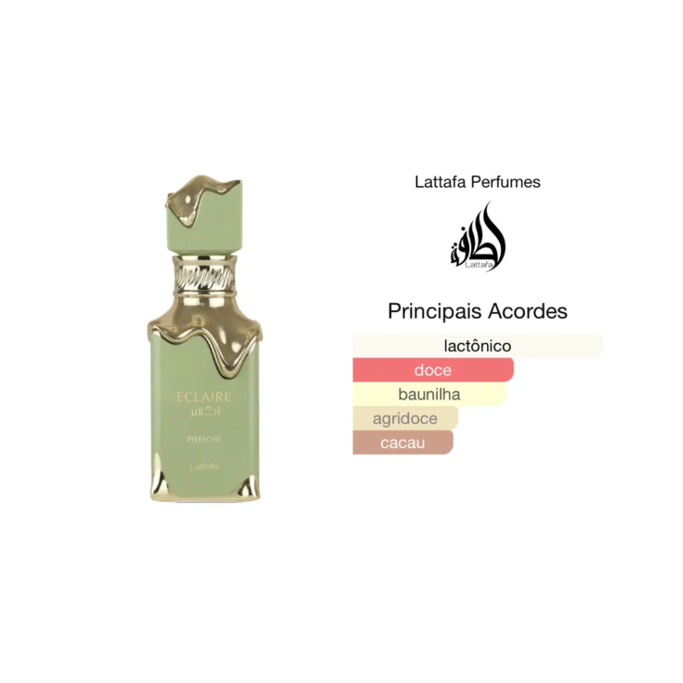 Perfume Árabe Lattafa Eclaire Pistache Eau De Parfum 100ml