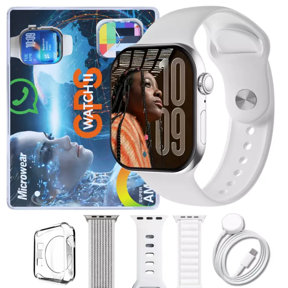 Smartwatch Microwear W11G 2GB Série 11 GPS Whatsapp A Prova D'água - Preto, Branco e Rose Gold - #3