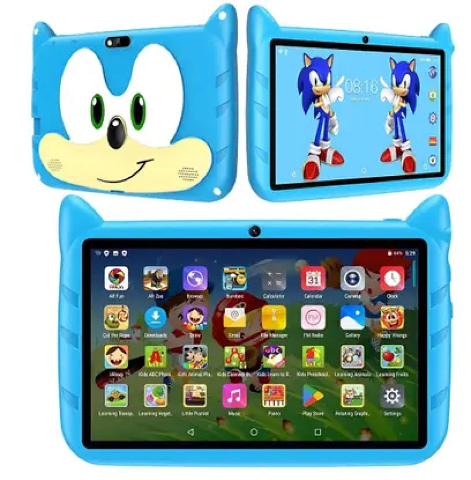 Tablet Infantil Sonic 64GB + 3GB ram Apps Educativos Jogos YouTube WiFi 5G - Disney
