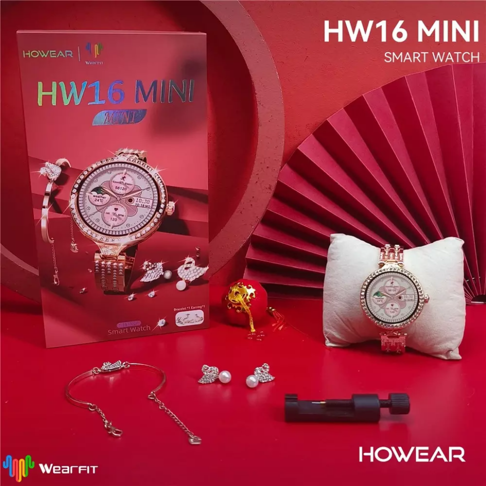 Smartwatch Hw16 Mini Fashion + Bracelete e Brincos Edição Limitada - #3