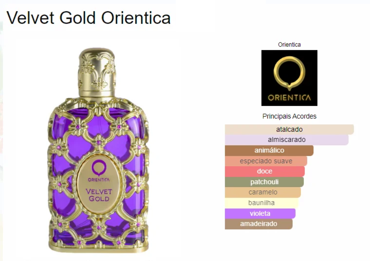 Perfume Árabe  Luxury Collection Velvet Gold Orientica Unissex Edp ROXO 100Ml - #5
