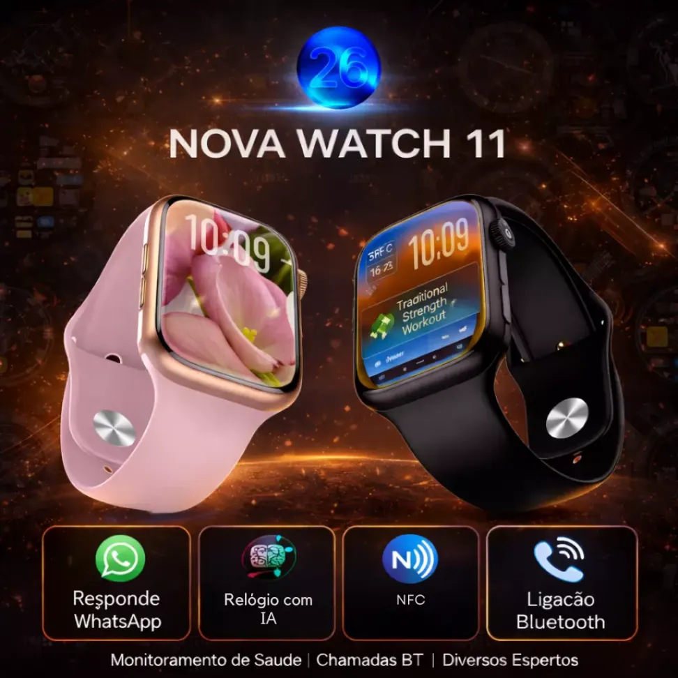 Smartwatch Microwear W11G 2GB Série 11 GPS Whatsapp A Prova D'água - Preto, Branco e Rose Gold - #10
