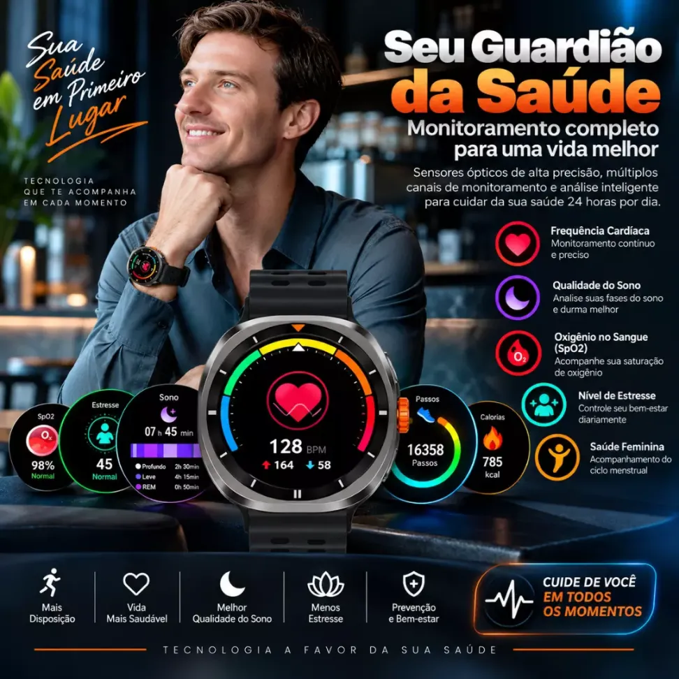 Smartwatch Haylou Vibe LS30 Amoled Chamadas - Preto - #3