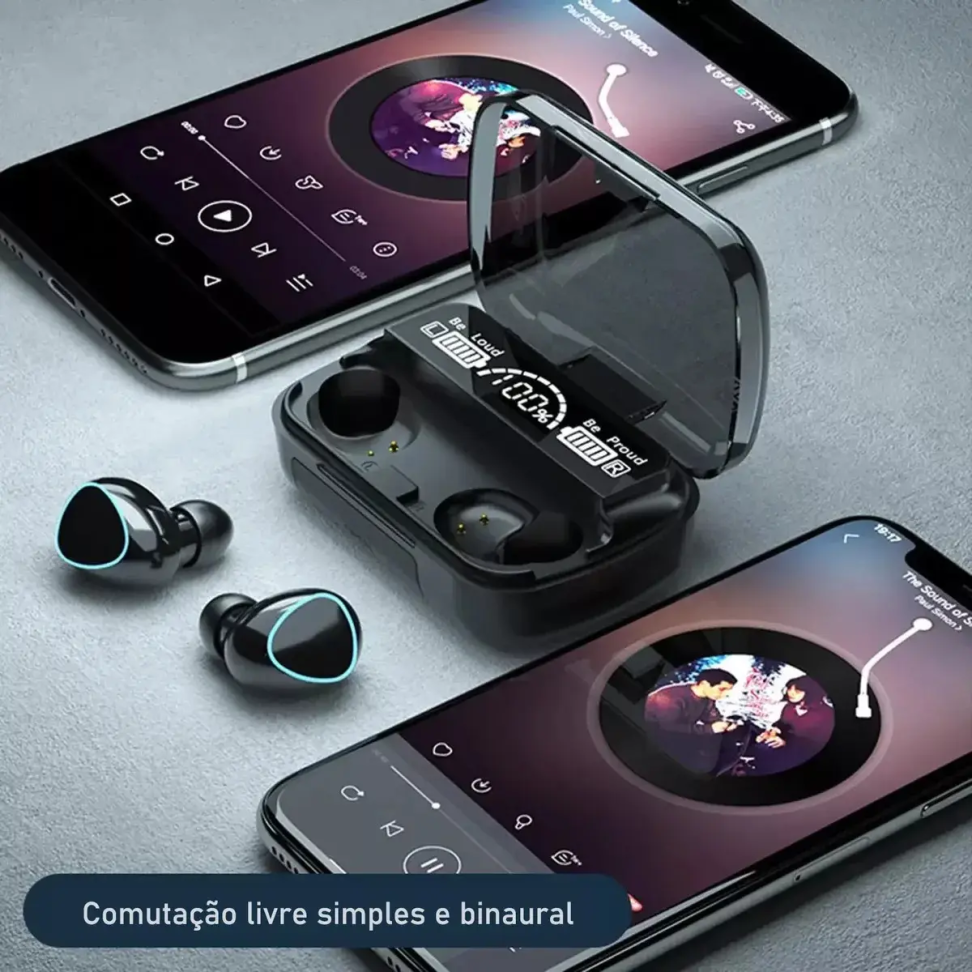 Fone De Ouvido M10 Bluetooth V5.1 C/ Carregador Power Bank - #8