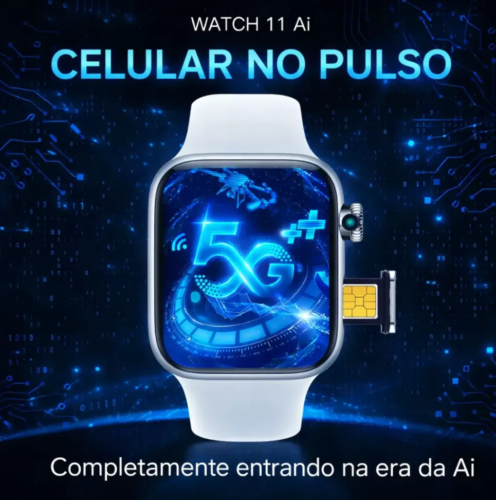 Smartwatch Microwear W11Ai Android 5G 2/16GB Amoled Chip Camera Wifi - Preto, Prata e Titânio Gold - #6