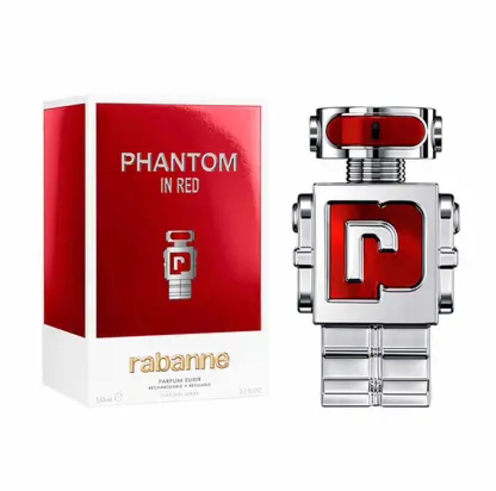 Perfume Masculino Rabanne Phantom In Red Parfum Elixir 100ml Âmbar Aromático Oud