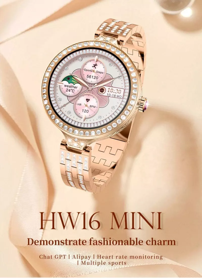 Smartwatch Hw16 Mini Fashion + Bracelete e Brincos Edição Limitada - #8