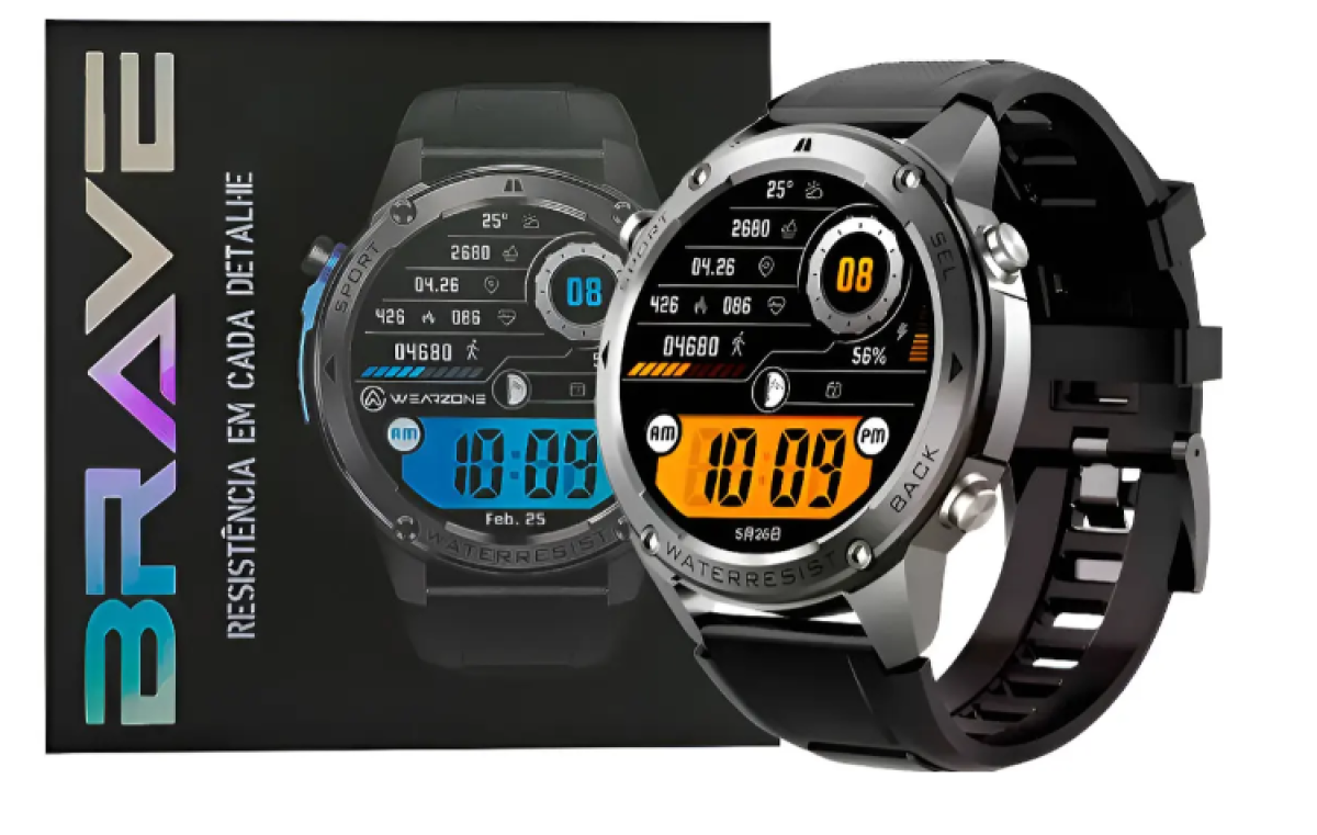 Smartwatch WearZone Brave Sport, com GPS e Resistência Militar IP69K - #7