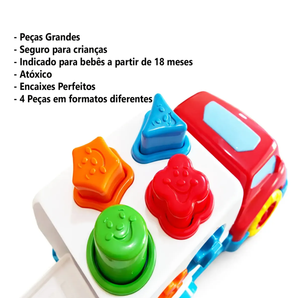 Carrinho Didático Caminhão de Encaixes Com Blocos Interativo - #3