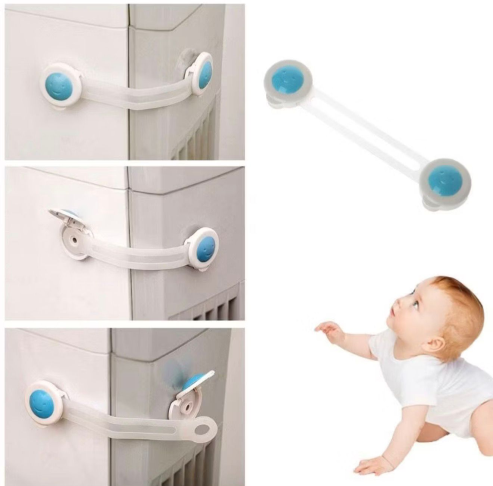 Kit 2 Trava Multiuso Flexível - Protetor de Armário