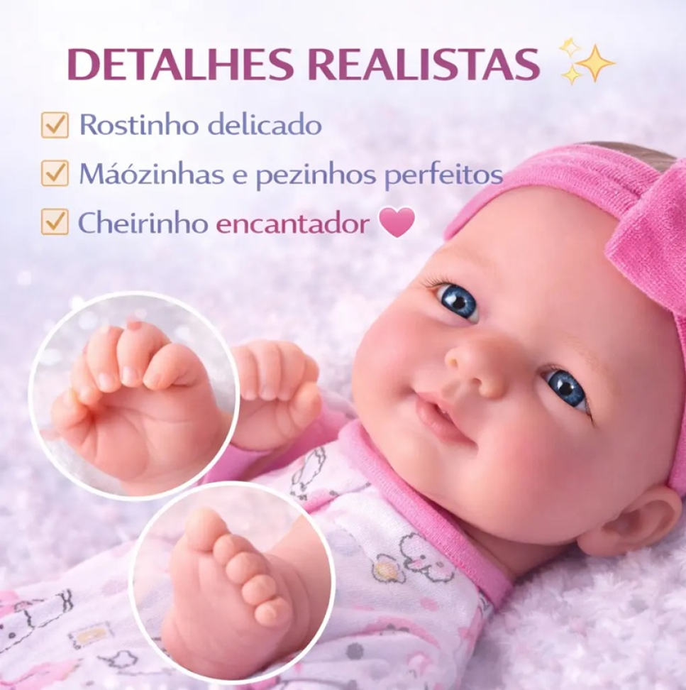 Boneca Petit Reborn Cheirinho De Amor