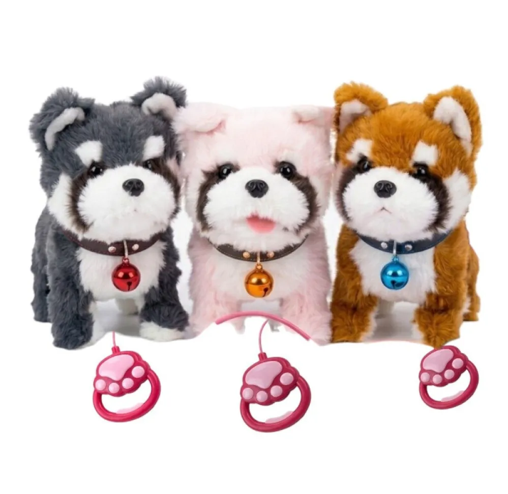 Cachorro Filhote Reborn Pequeno - Anda, Repete, Musical, Com Coleira e de Pelucia