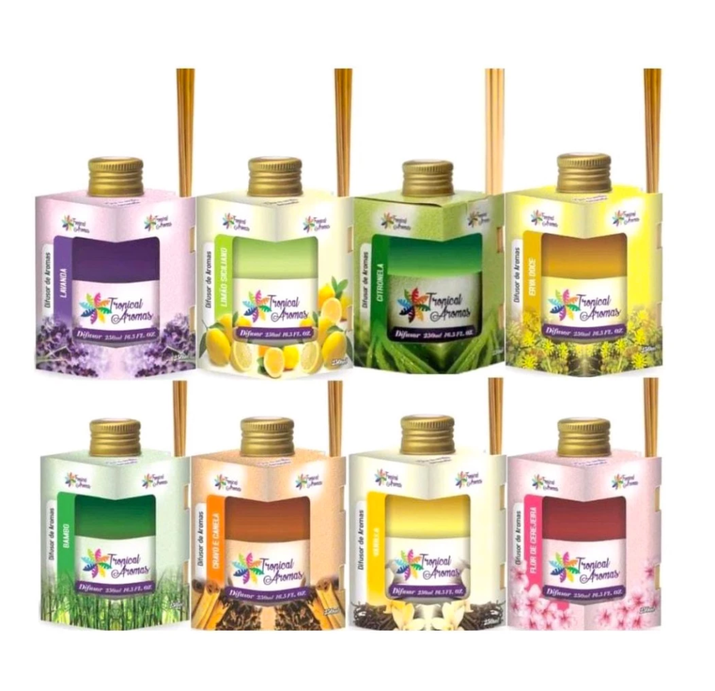Aromatizador de Ambientes 250ml Difusor de Aromas