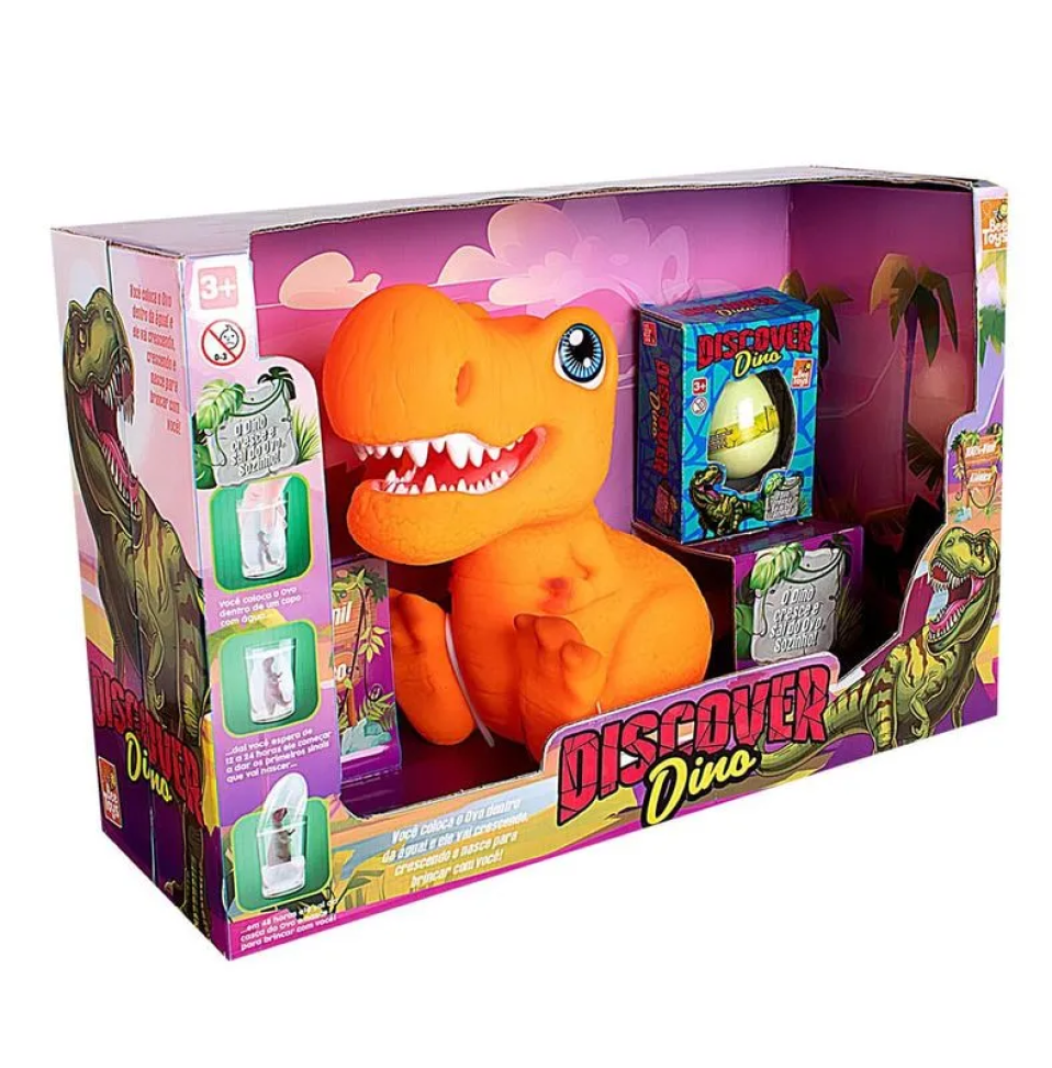 Dinossauro Discover Dino c/ Ovo Surpresa - Bee Toys