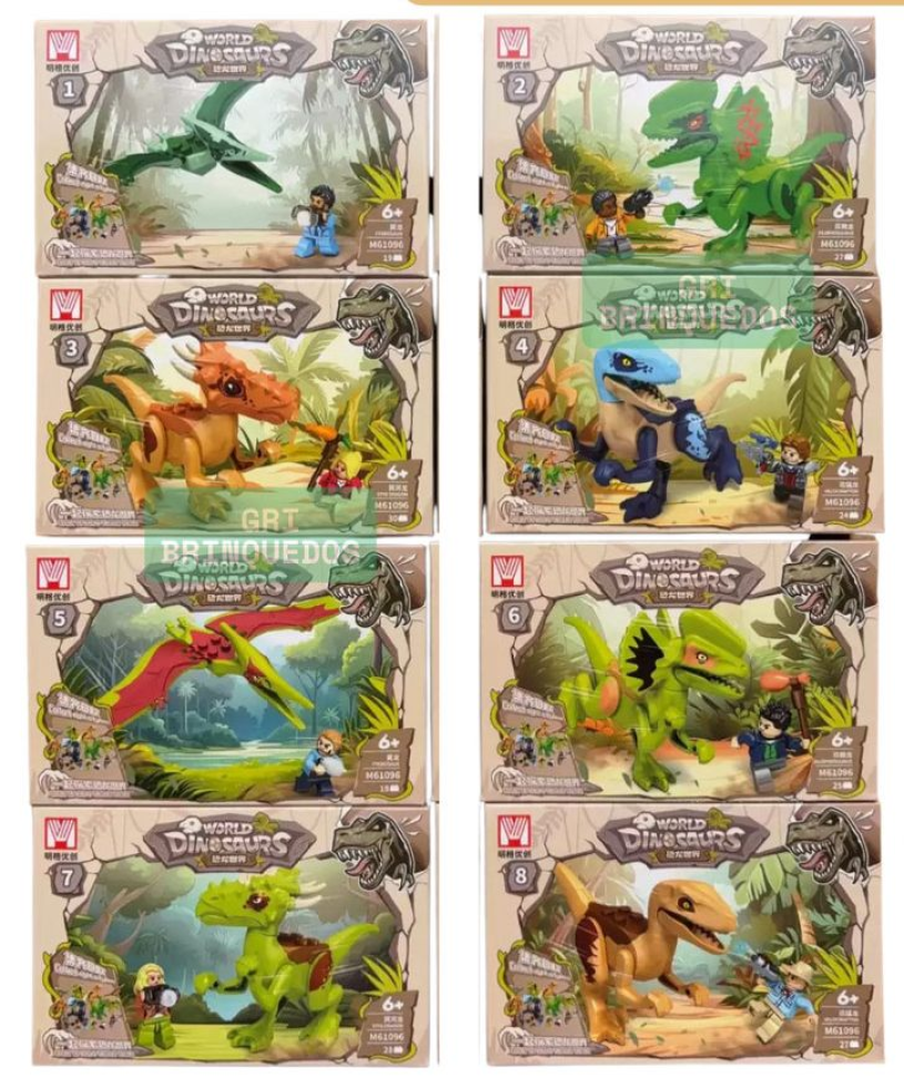 Blocos de Montar Dinssauro + Boneco (Vários Modelos)