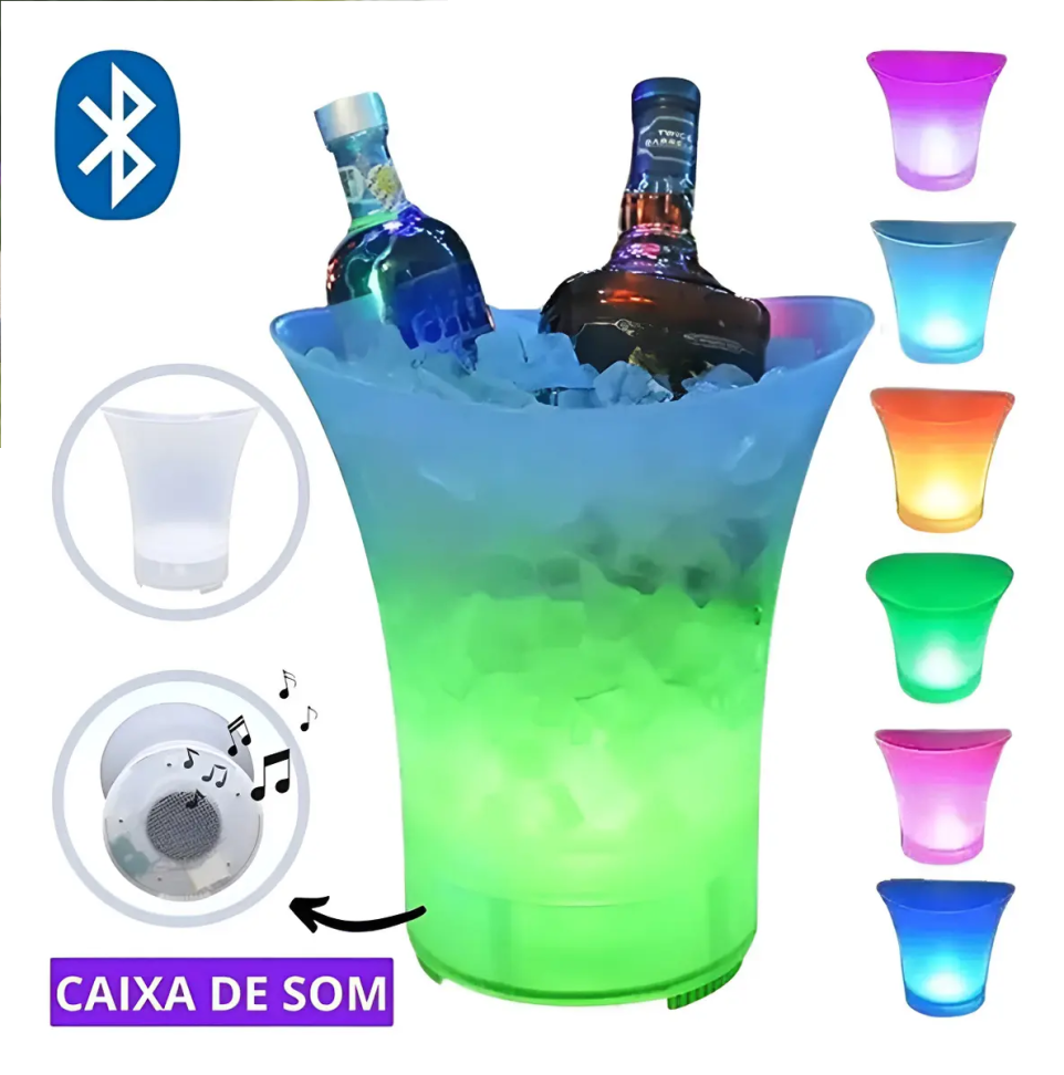 Balde DE Gelo E Caixa Som Bluetooth 5L