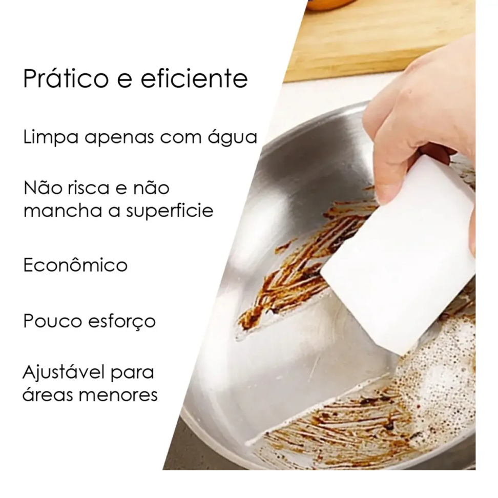 Kit 5 Esponjas Mágicas Tira Mancha Limpa Tudo