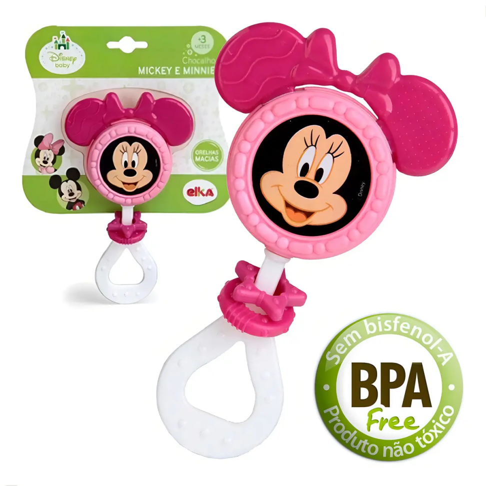 Chocalho e Mordedor Minnie Mouse Disney