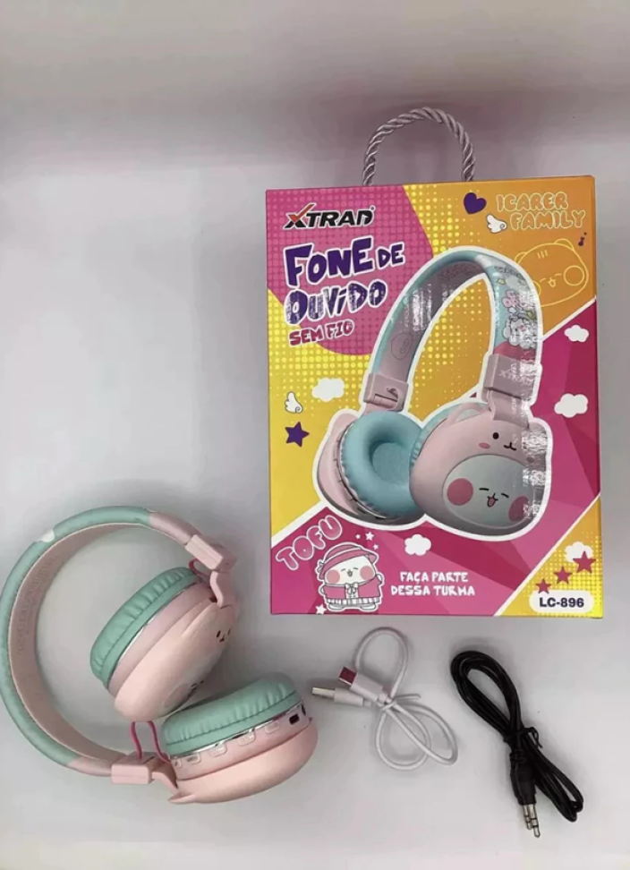 Fone de Ouvido Bluetooth Infantil Bichinhos