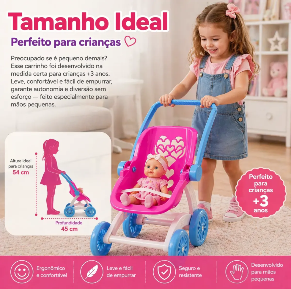 Carrinho Para Boneca  Confort Baby