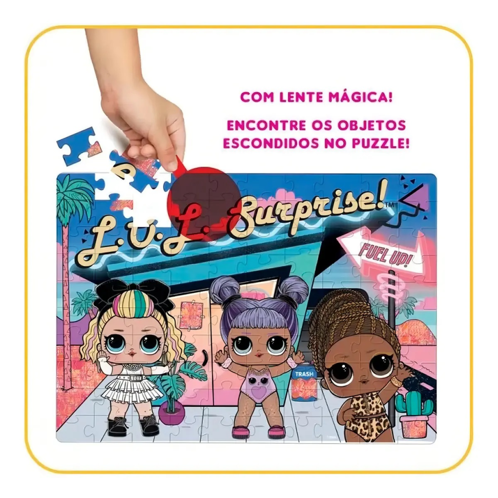 Quebra Cabeça Lol 100 Peças Lente Magica Elka
