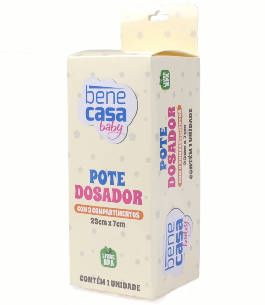 Pote Dosador 3 compartimentos