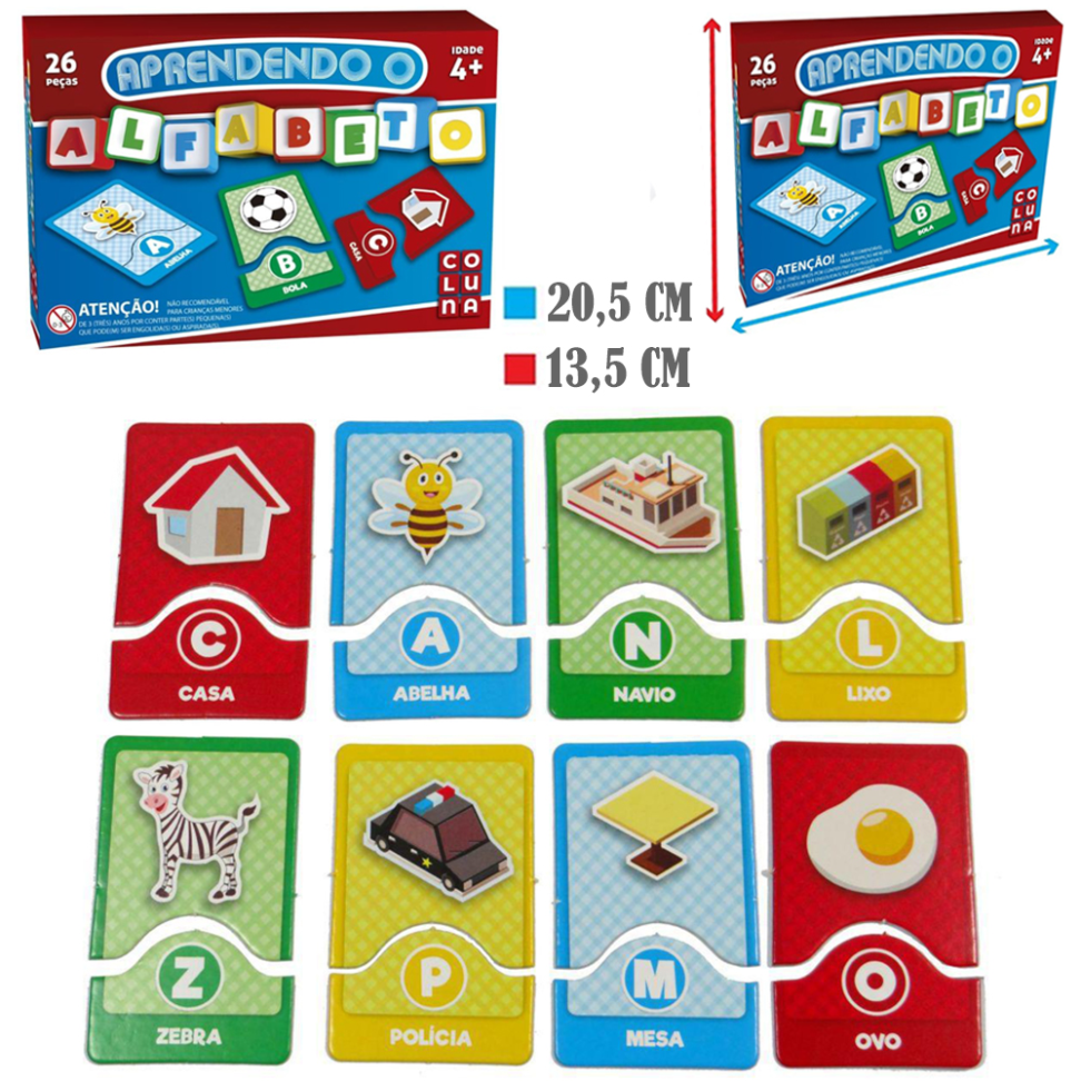 Jogo Aprendendo Alfabeto 26 peças