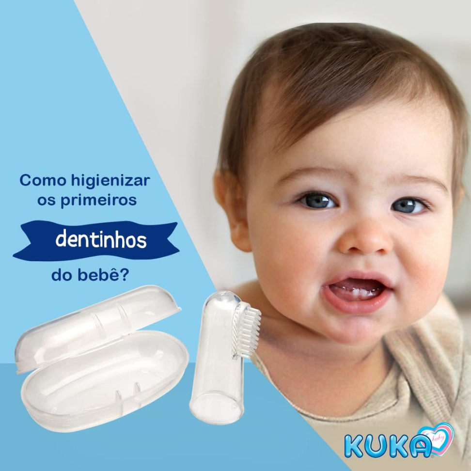 Escova dental e massageadora p/ bebê