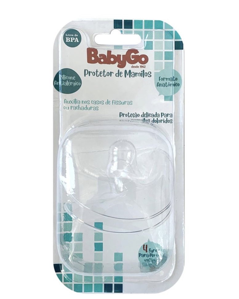 Protetor de Mamilos BabyGo Silicone C/2un