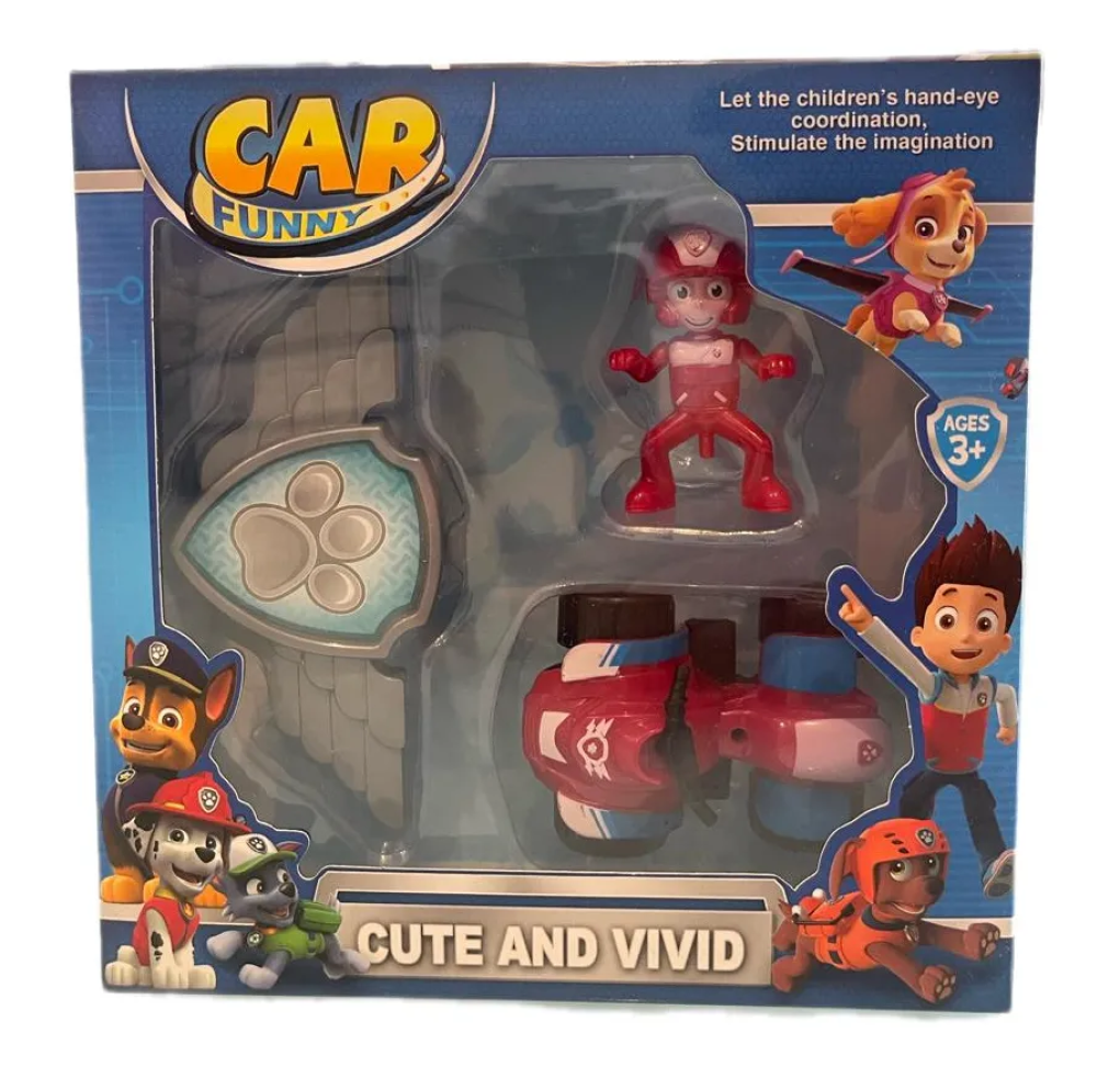 Carrinho e Boneco Coleção Patrulha Canina