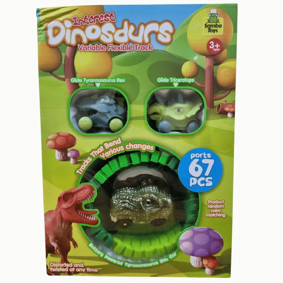 Pista Divertida Maluca Dinossauro 67 Peças