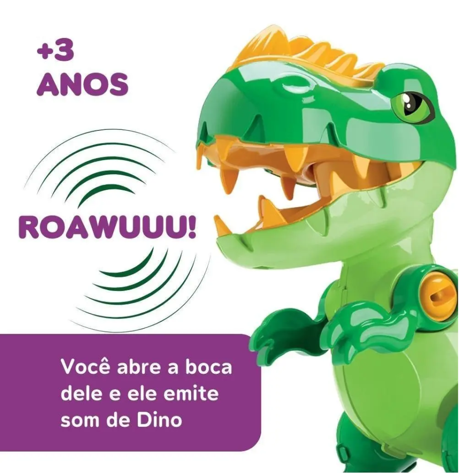 Dinossauro Toy Rex Com Som Educativo e Desmontável - #3