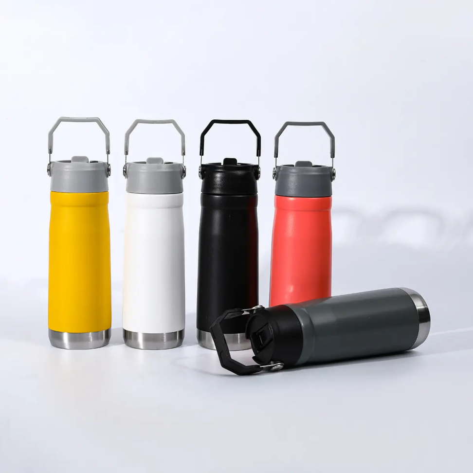 Garrafa Térmica 900ml Bico Flip Antivazamento Parede Dupla