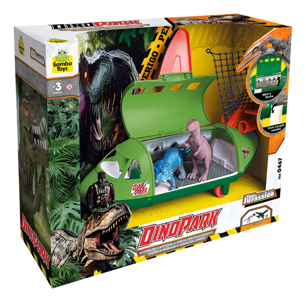 Avião Com Dinossauro Tour Jurassico Dinopark