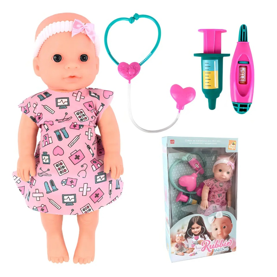 Boneca Médica Rubbie Com Acessórios