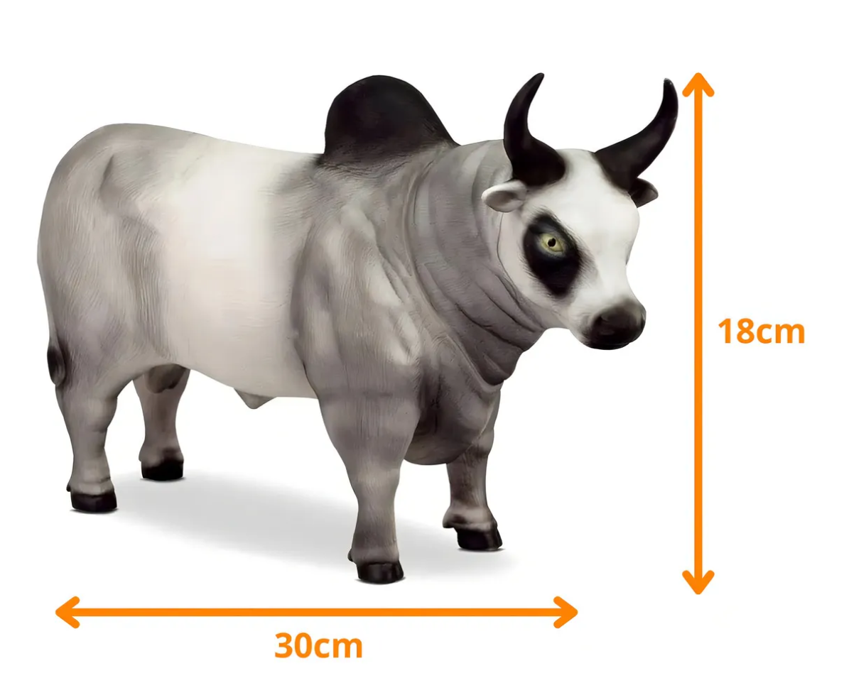 Animais da Fazenda Grande Touro Boi Vaca Cavalo Porco Em Vinil - #3