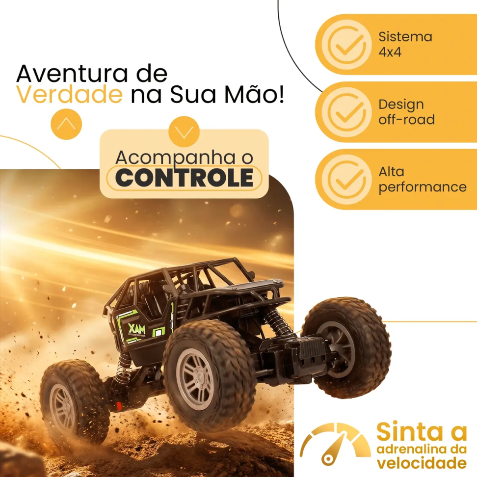 Carrinho de Controle Remoto 4x4 Recarregável - #3
