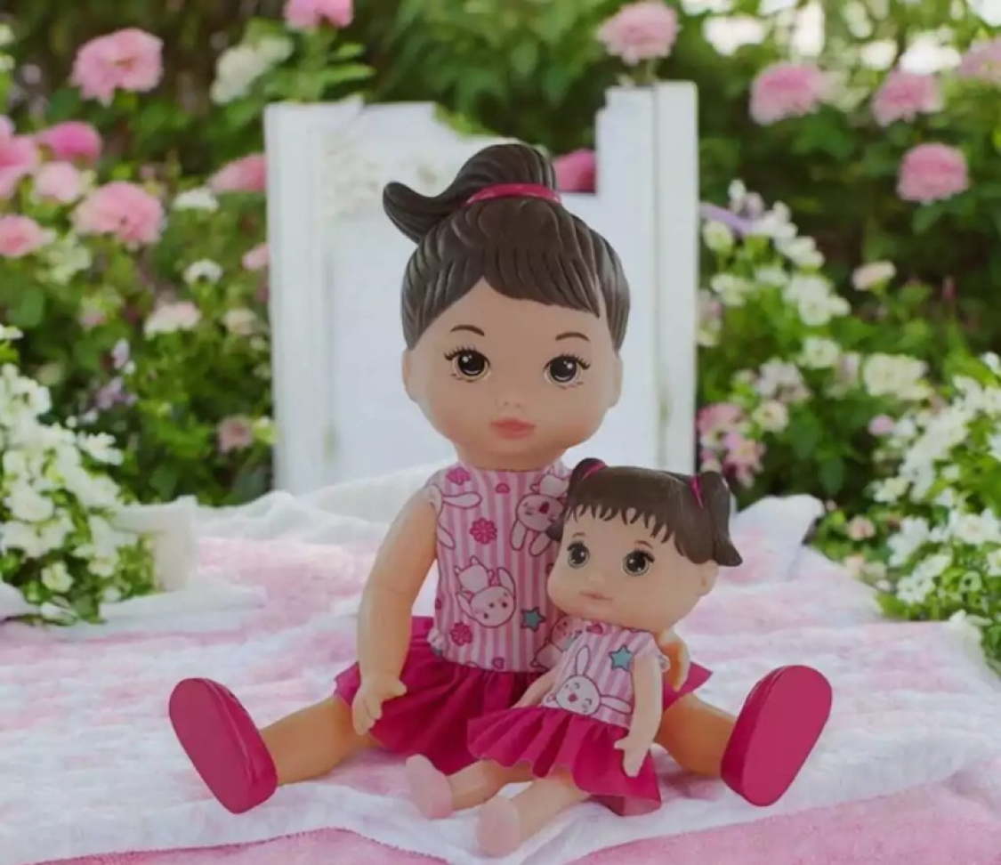 Boneca Menina Ivy Mãe E Filha Morena