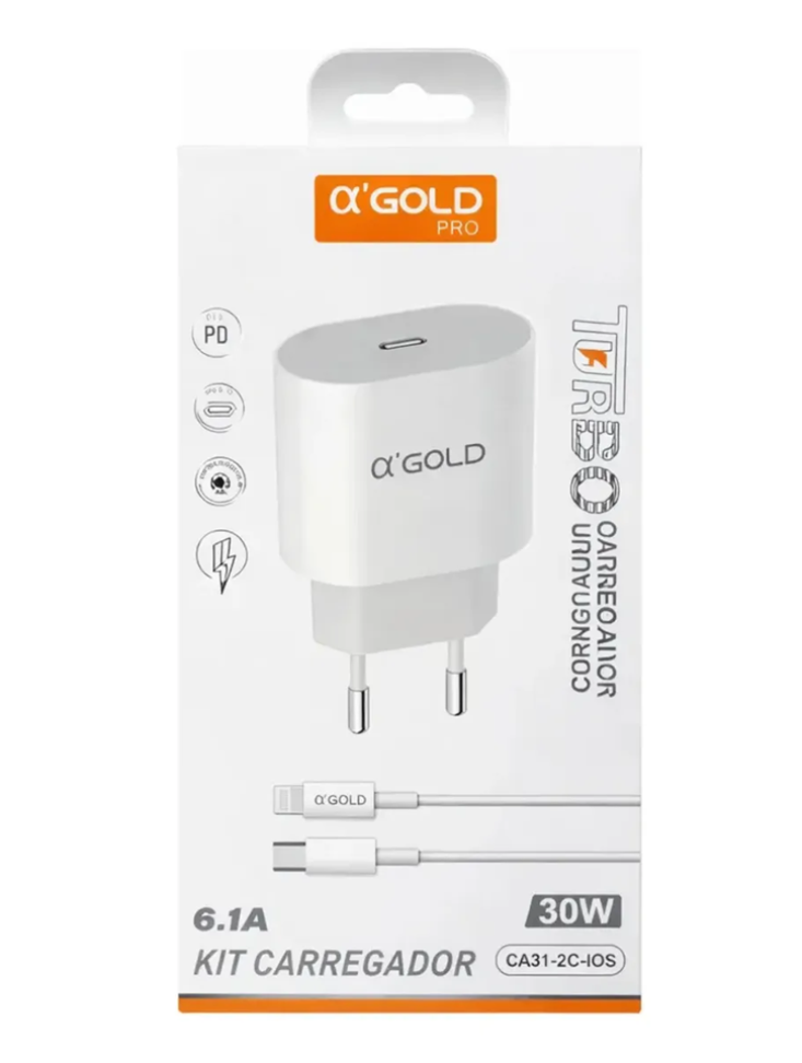 Carregador Tipo C Para Lightning IOS Turbo 30w