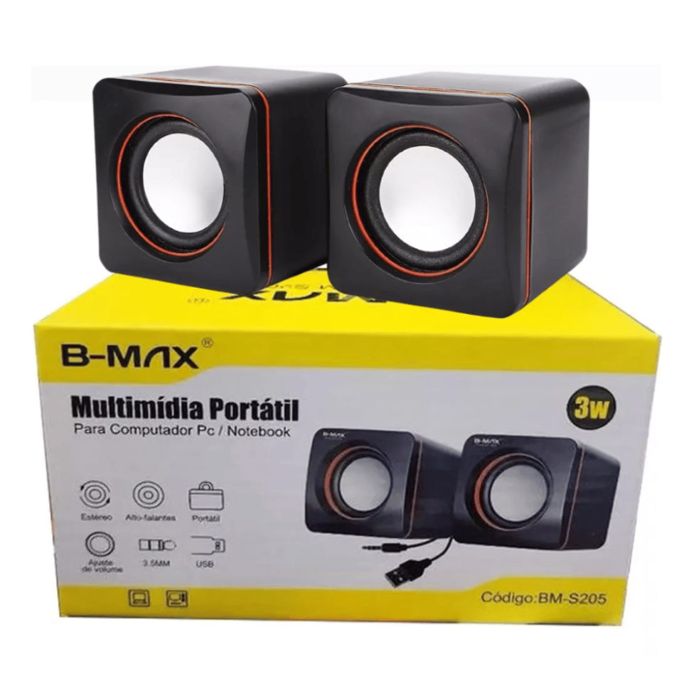 Mini Caixa De Som Usb E P2 Para Pc Notebook