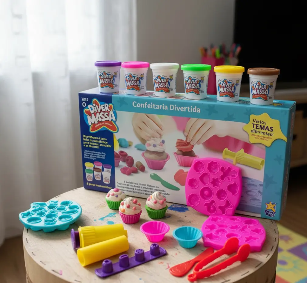 Kit Massinha Confeitaria Divertida c/ Acessórios