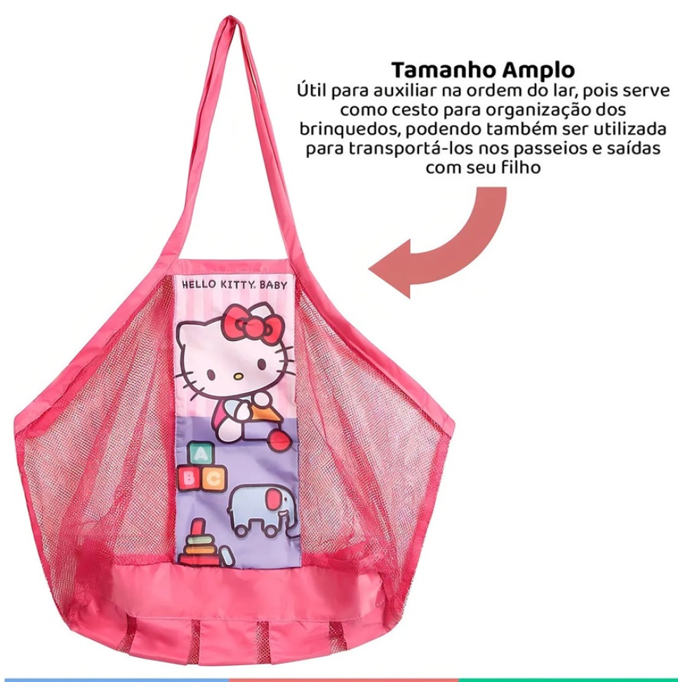 Sacola Multiuso para Brinquedos Hello Kitty