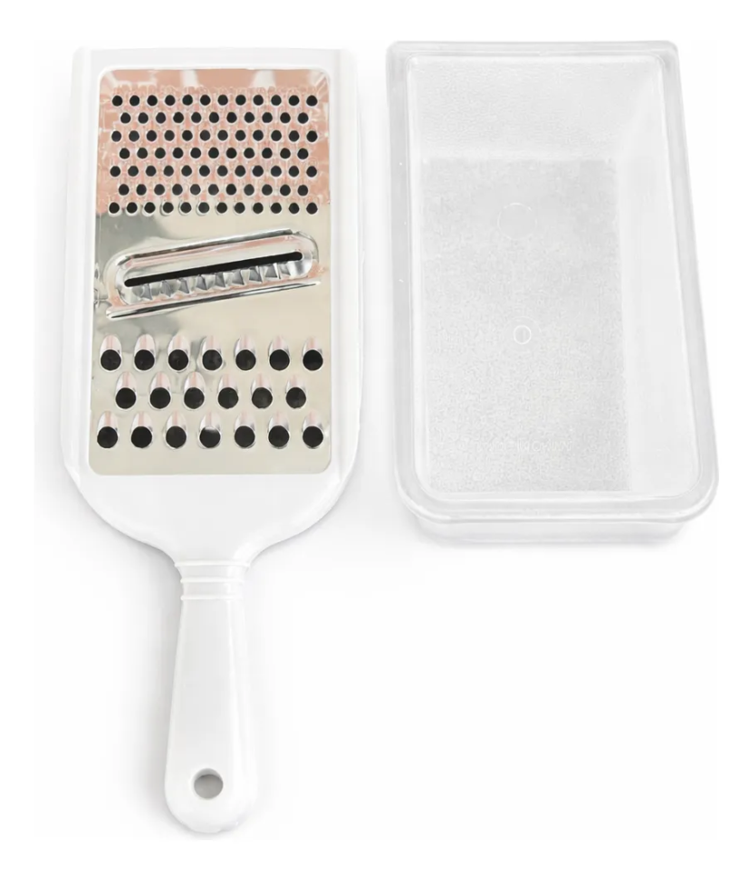 Ralador De Cozinha Inox Com Recipiente