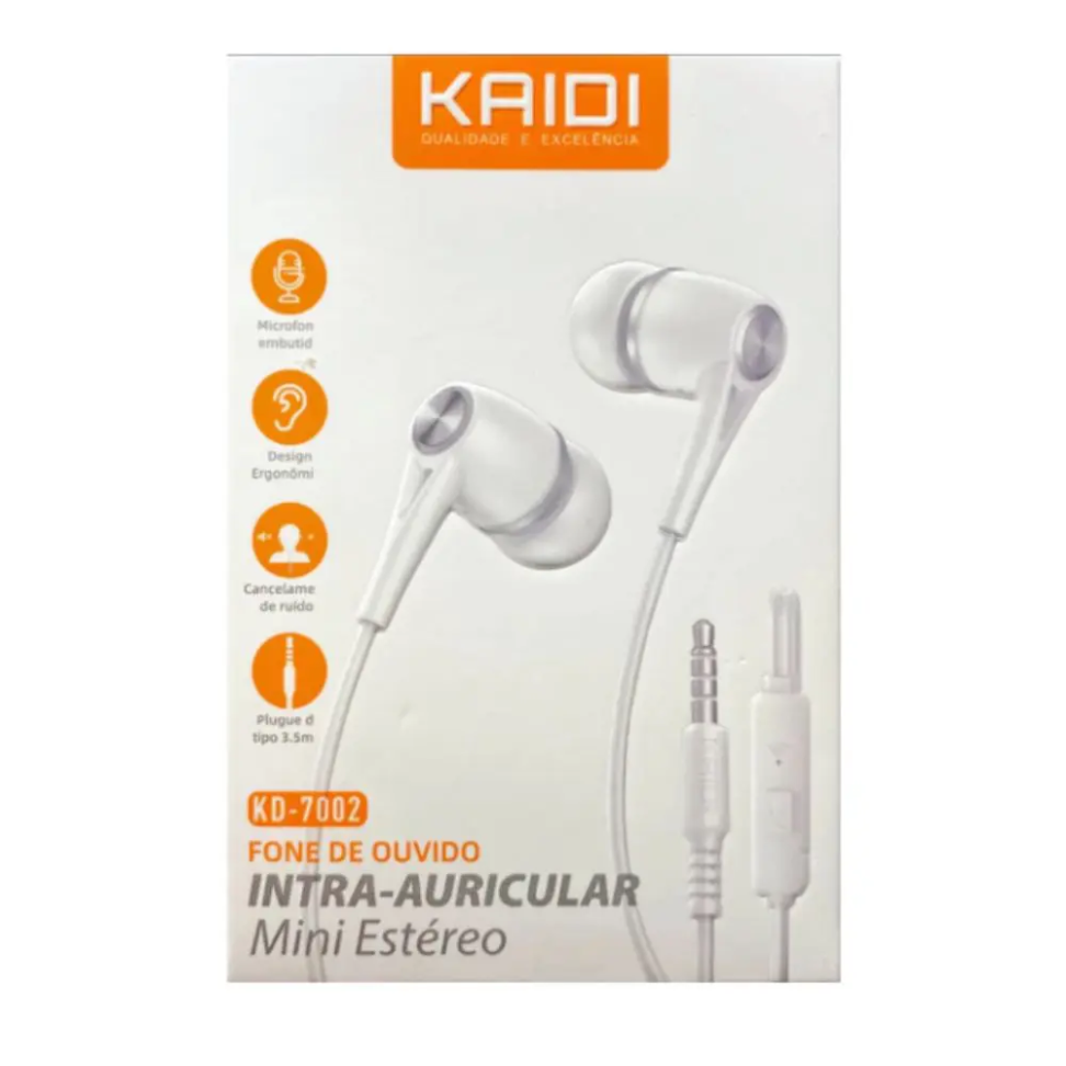 Fone de Ouvido com Microfone Entrada P2