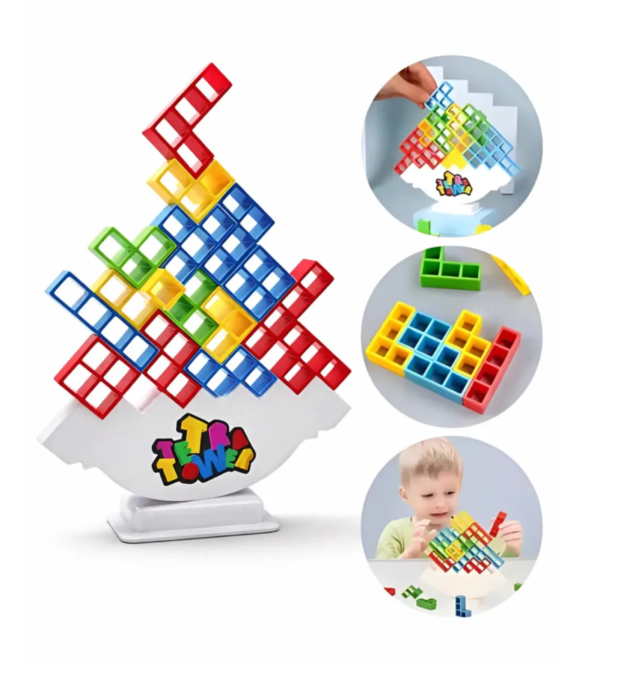 Jogo Torre De Equilíbrio De Blocos Tetris em Inglês