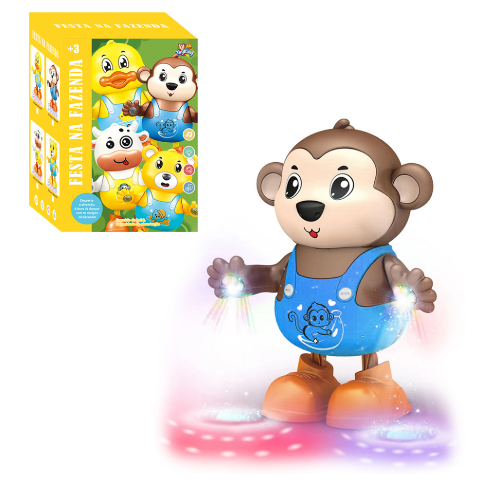 Macaco Dançarino com Led e Musica