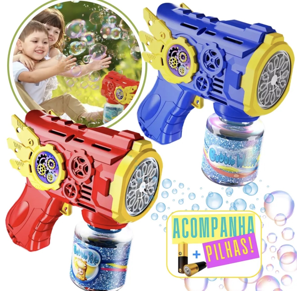 Pistola Bolha de Sabão A Pilha