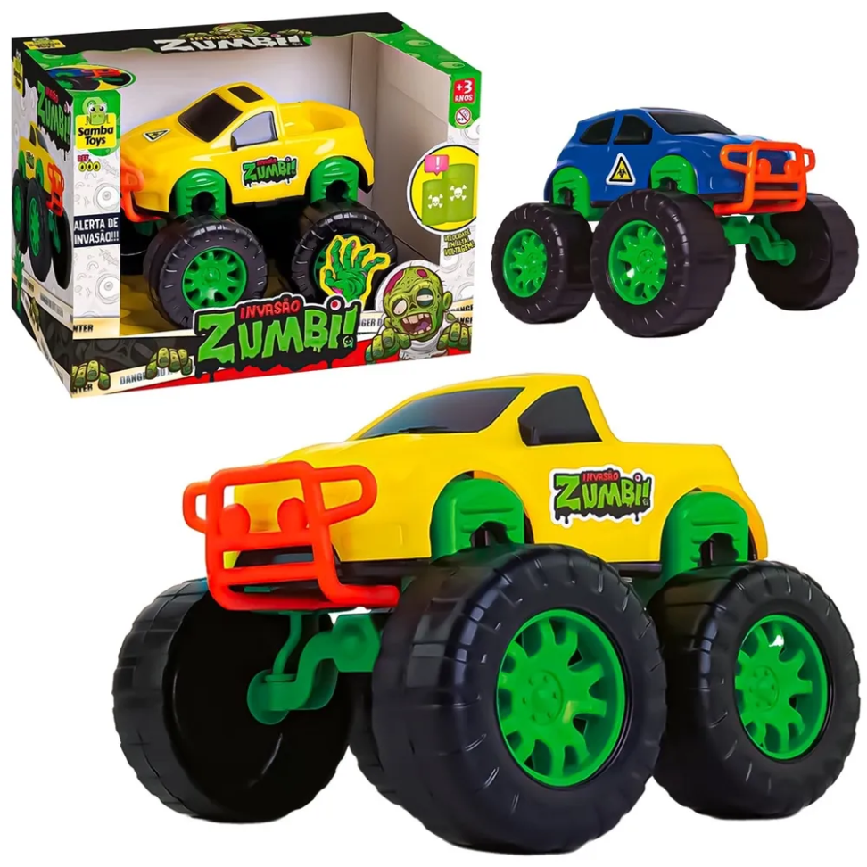Carrinho Invasão Zumbi Pickup Colorido